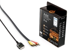 Audio/Video iPod / iPhone Dock To RCA For Rear Seat Entertainment