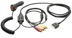 Audio/Video Plug-and-Play iPod/iPhone Car Connector With Charger