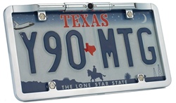 Back-Up Aids Chrome Full License Plate Frame Backup Camera