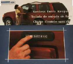  -  Ford FORD KEYLESS ENTRY KEYPAD  